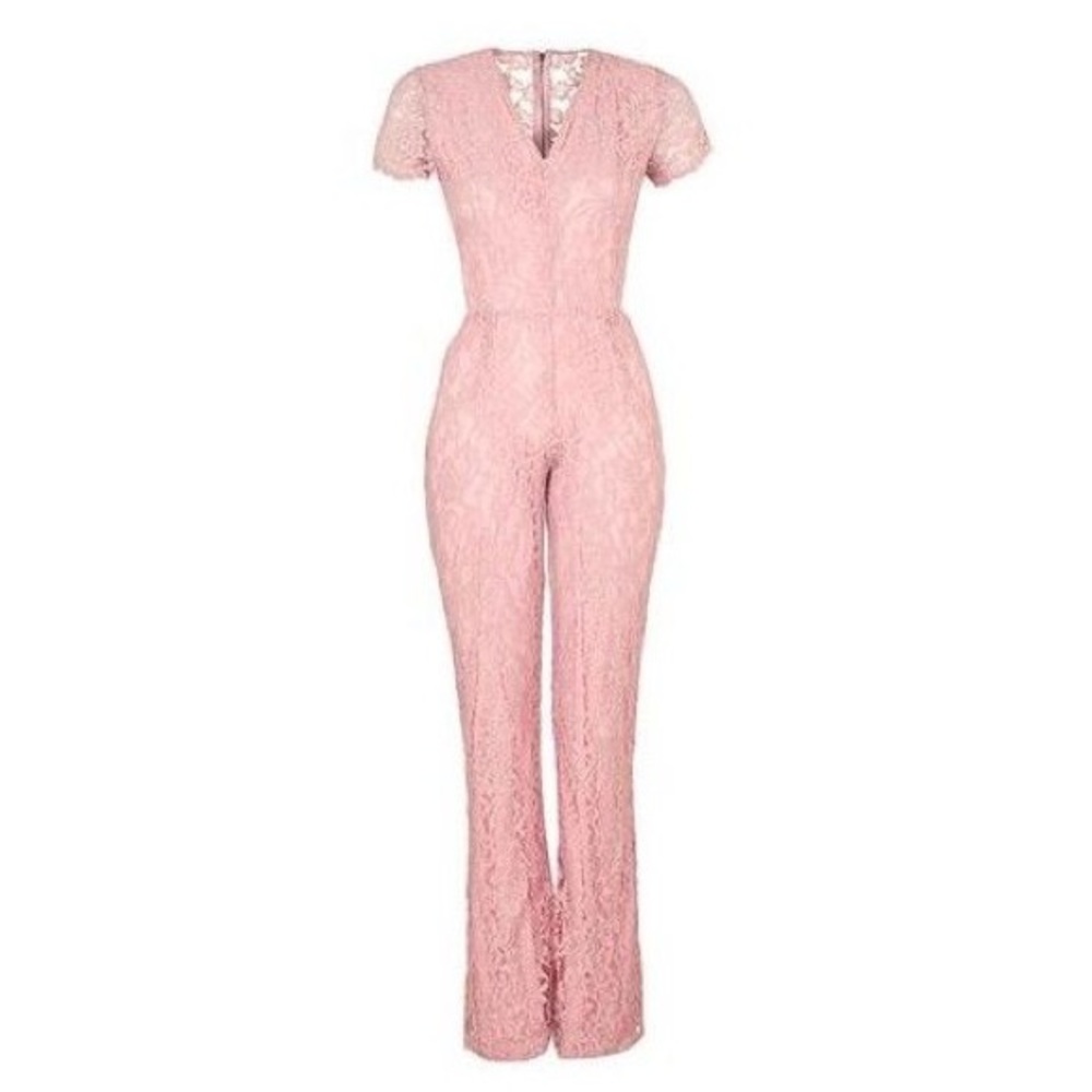 Pink Lace Jumpsuit